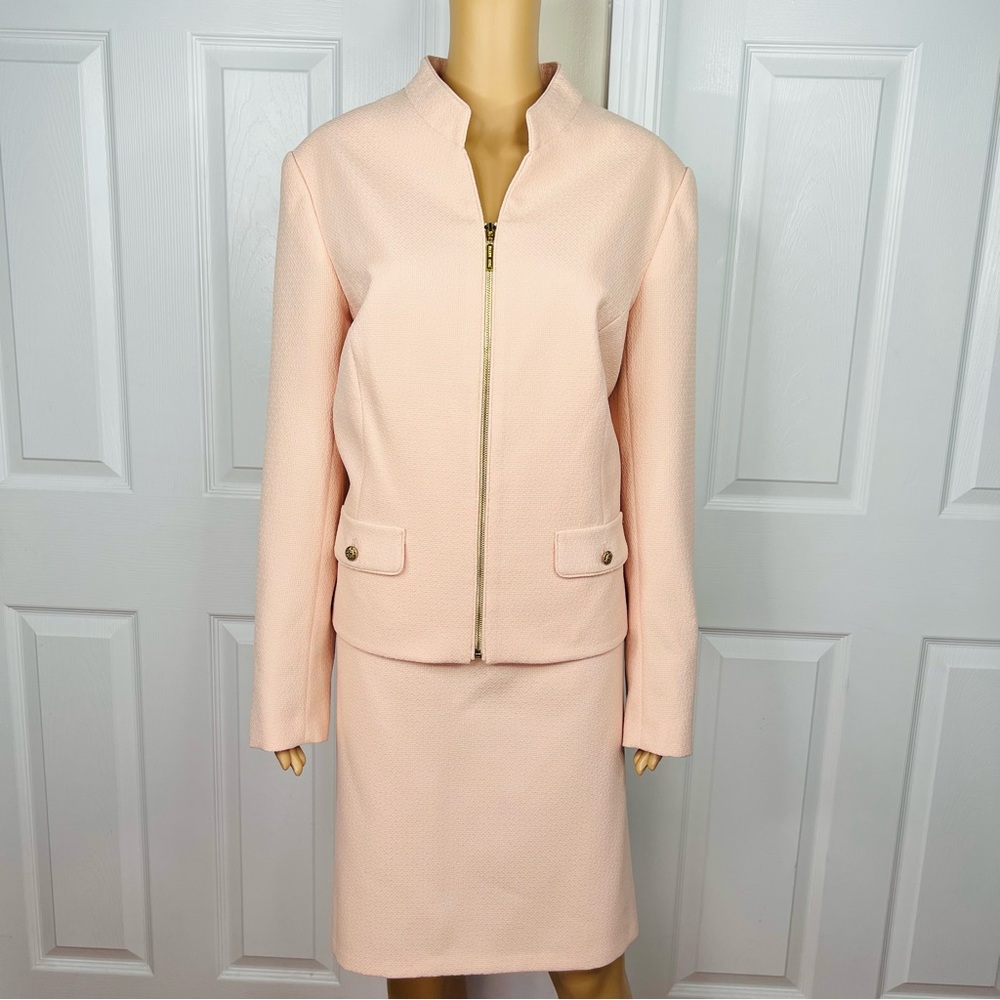 John Meyer 2pc Salmon Polyester Lined Stand Up Co… - image 2